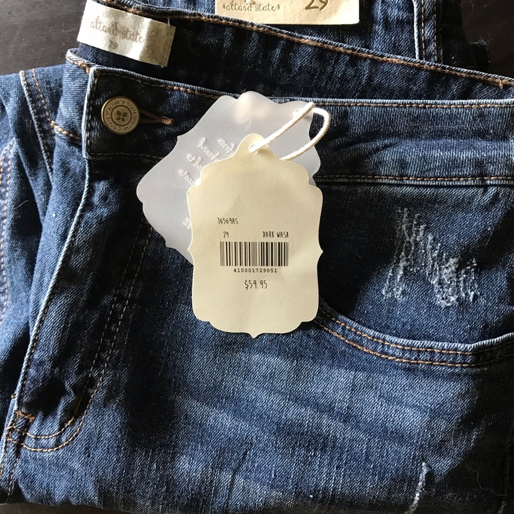NWT Altar’d State dark wash denim jeans